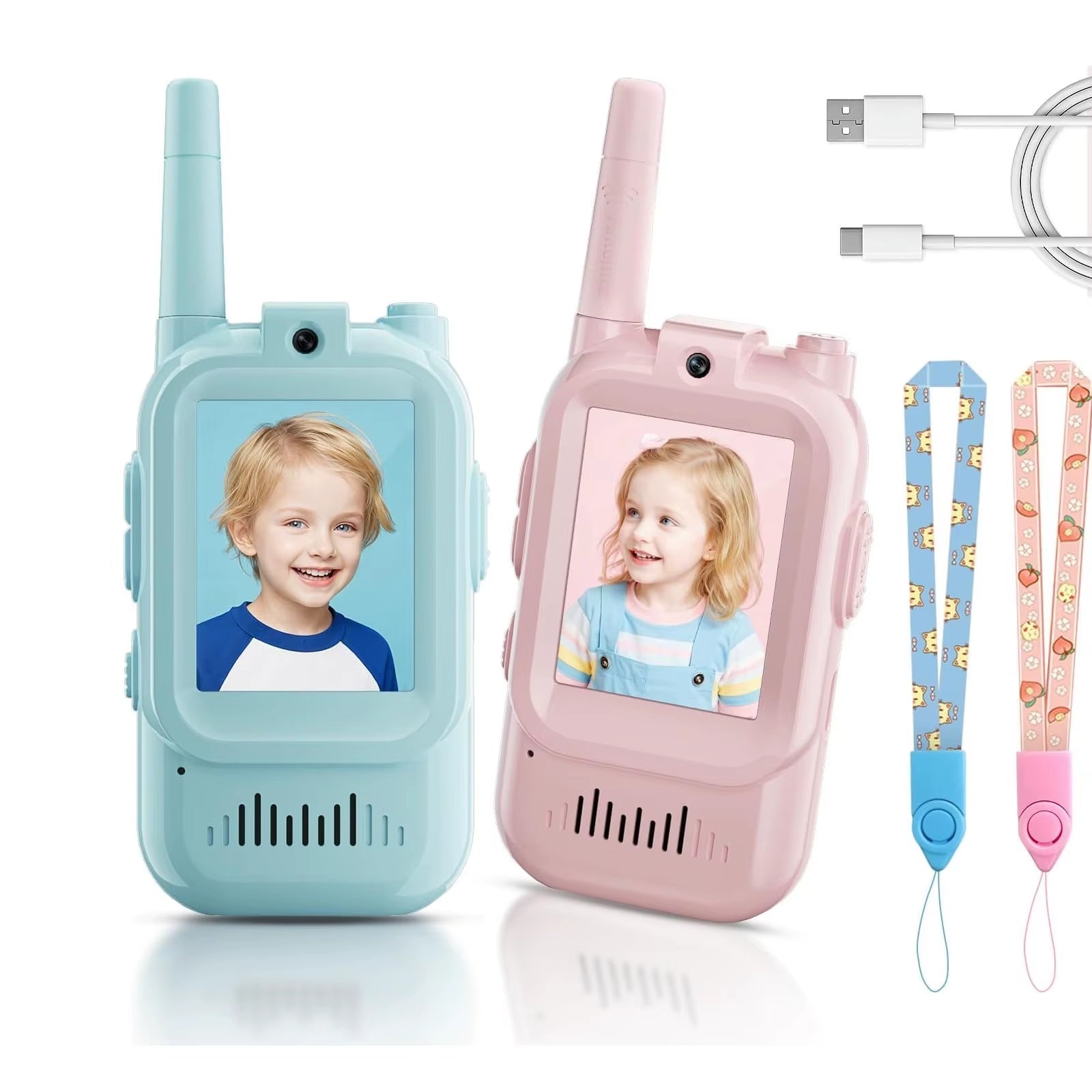 Kinder Video-Walkie-Talkie Set (2er-Pack, Akku)